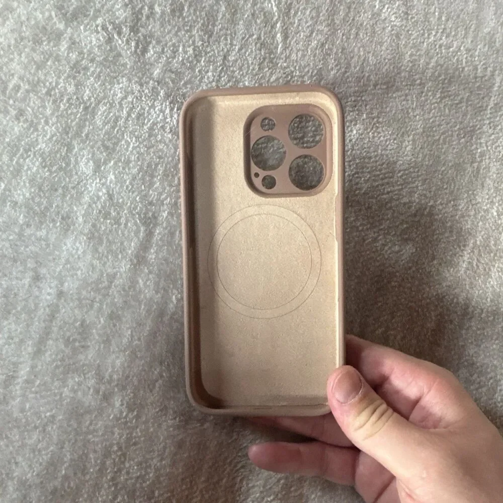 Beige Slim Plain Back Case Cover for Apple iPhone Cell Phone Protective Case